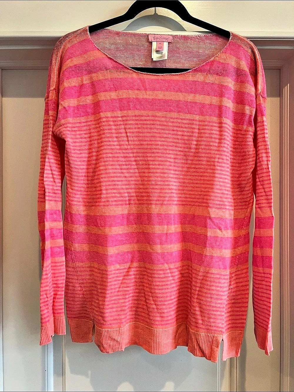 Lilly Pulitzer Striped Sweater in Pink Size Medium